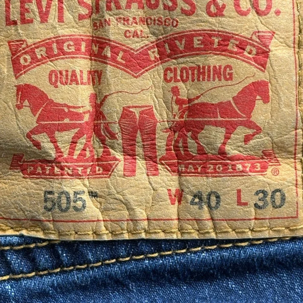 Levi's‎ 505 Jeans Men 40x30 Blue Casual Classic Workwear Streetwear Americana